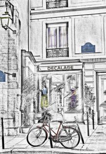 Bike at a Dress Shop