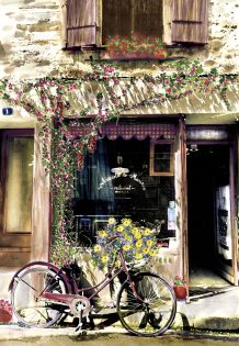 Bike at a Restaurant