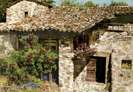Italian Farmhouse with Roses