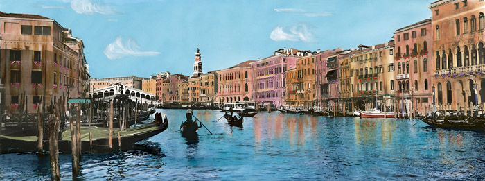 Venice Canal with Rialto