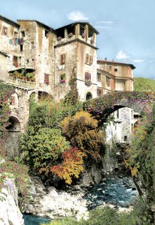 Village with Medieval Bridge