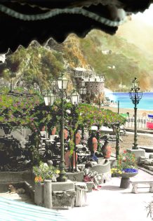 Woman with Red Shoes