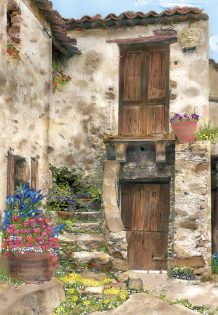 Tuscan Villa with Iris