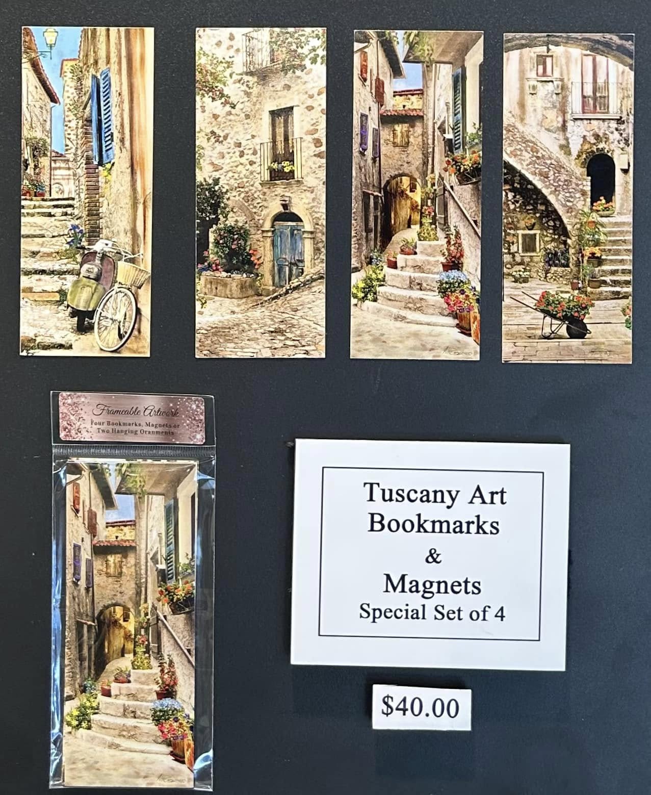 Framed and Signed Tuscan Art Bookmarks & Magnets